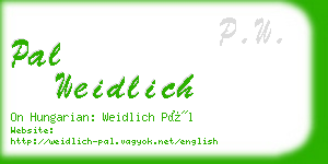 pal weidlich business card